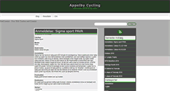 Desktop Screenshot of cycling.appelby.net